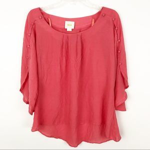 Anthropologie Maeve button up sleeve blouse